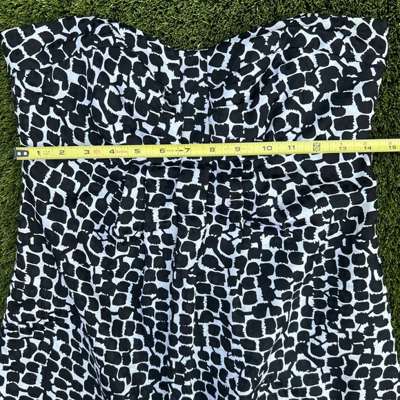 White House Black Market Strapless Silk Dotted Bubble Mini Dress Size 2 - Picture 7 of 13